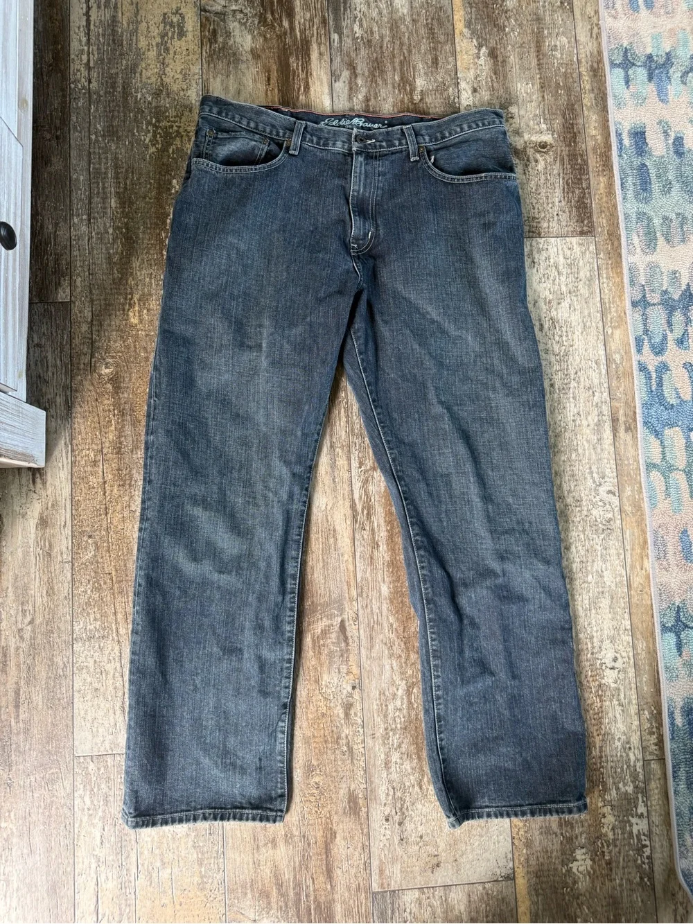 2 for $30 sale: Eddie Bauer relaxed fit dark wash jeans 38 X 32